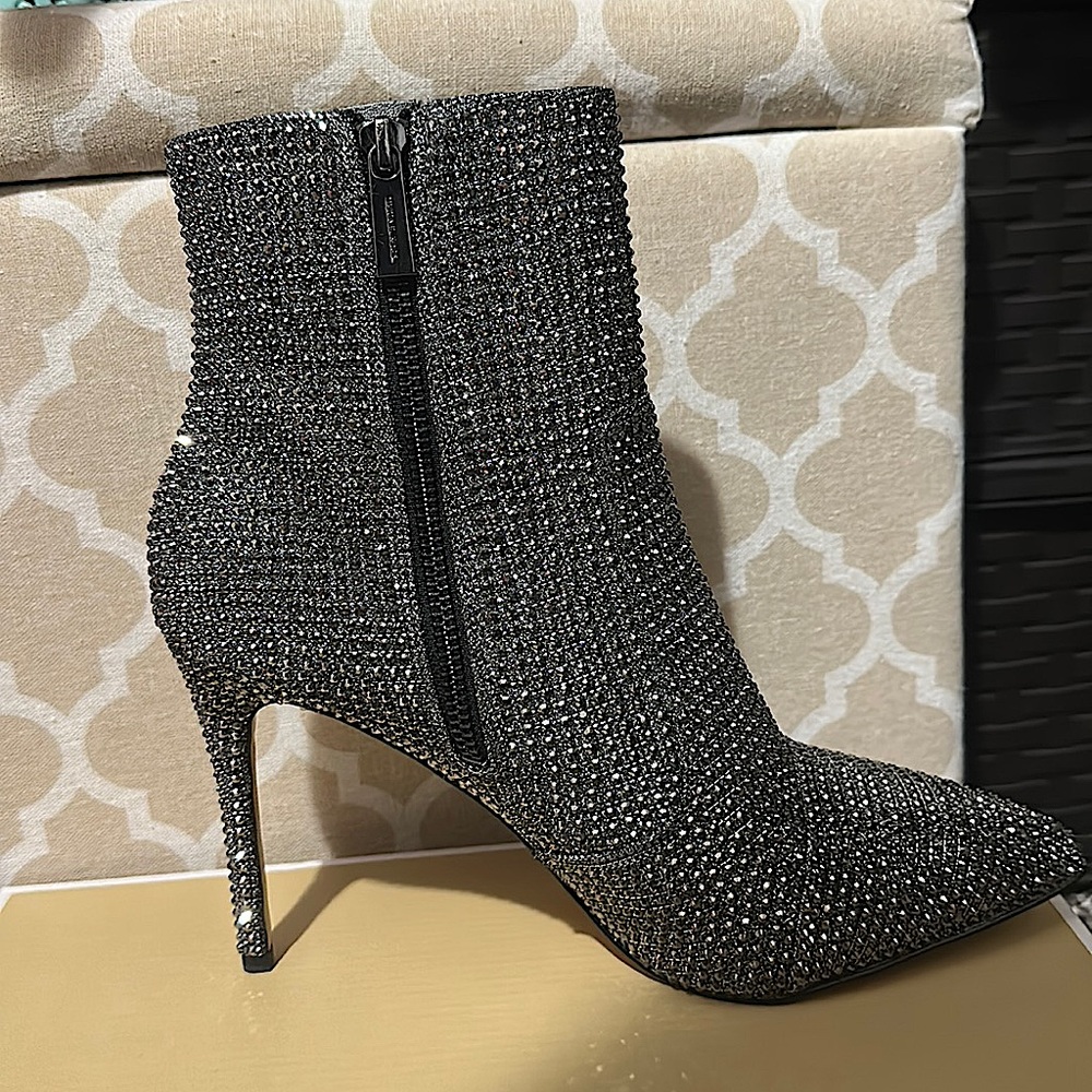 Michael kors silver glam bling boots